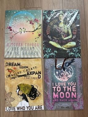 Papaya Wall Art Set - Pink, Blue, Green, Gold, Black